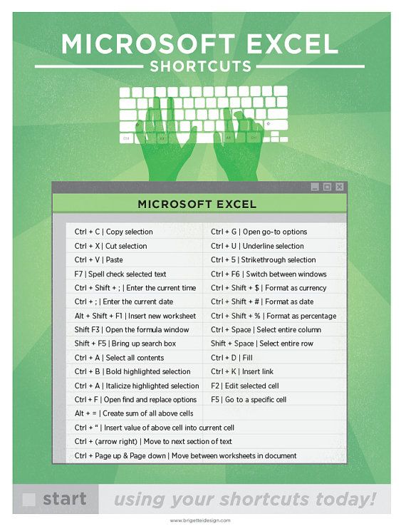 Hotkeys For Excel Mac